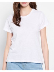 funky buddha essential t-shirt με στρογγυλή λαιμόκοψη fbl007-105-04-optic totalwhite
