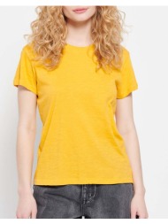 funky buddha essential t-shirt με στρογγυλή λαιμόκοψη fbl007-105-04-honeycomb yellow