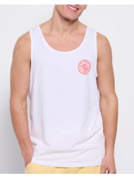 funky buddha αμάνικη μπλούζα με τύπωμα στο στήθος fbm007-091-04-white white