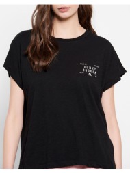 funky buddha t-shirt με τύπωμα στην πλάτη fbl007-144-04-black black