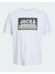 jack&jones jcologan tee ss crew neck ss24 jnr 12254194-white white