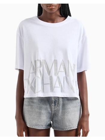 armani exchange t-shirt 3dyt33yj8xz-1000 white