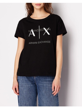 armani exchange t-shirt 3dyt36yj3rz-1200 black