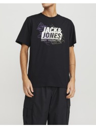 jack&jones jcomap logo tee ss crew neck sn 12252376-black black