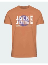 jack&jones jcophoto tee fst jnr 12256935-tangerine darkorange