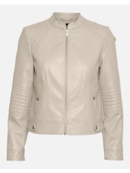 vero moda vmlove love short coated jacket 10300241-oatmeal ecru