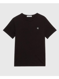 calvin klein monogram mini badge t-shirt iu0iu00543-8-16-beh black