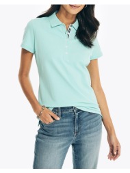 nautica μπλουζα polo κμ s/s solid ss polo 3nc93k000-4g4 turquoise