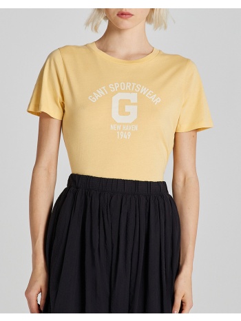 gant μπλουζα κμ reg logo ss t-shirt 3gw4200849-726 yellow σε προσφορά