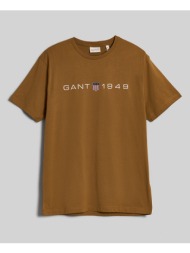 gant μπλουζα κμ printed graphic ss t-shirt 3g2003242-242 sandybrown