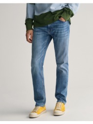 gant παντελονι regular gant jeans 3g1000261-36-971 denimblue