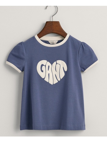 gant μπλουζα κμ heart graphic a-line t-shirt 3g705163-421