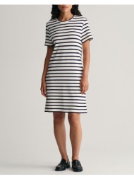gant φορεμα striped ss t-shirt dress 3gw4200831-409 navyblue