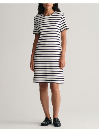 gant φορεμα striped ss t-shirt dress 3gw4200831-409 navyblue σε προσφορά