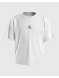 calvin klein ck logo boxy t-shirt ig0ig02136-8-16-yaf white