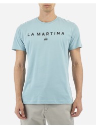 la martina μπλουζα t-shirt κμ man t-shirt s/s jersey 3lmymr005-03227 aqua
