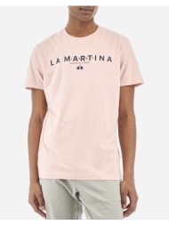 la martina μπλουζα t-shirt κμ man t-shirt s/s jersey 3lmymr005-05107 lightpink