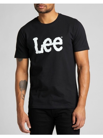 lee wobbly logo tee black l65qai01-black black