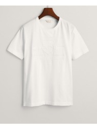 gant μπλουζα κμ tonal as ss t-shirt 3g905226-1-110 white