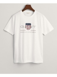 gant μπλουζα κμ archive shield ss t-shirt 3g905229-110 white
