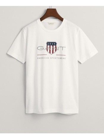 gant μπλουζα κμ archive shield ss t-shirt 3g905229-110 white σε προσφορά