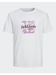 jack&jones jorlafayette branding tee ss crew jnr 12253973-bright white white