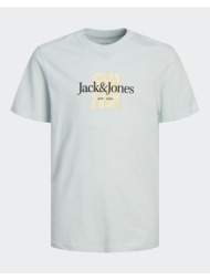 jack&jones jorlafayette branding tee ss crew jnr 12253973-skylight aqua
