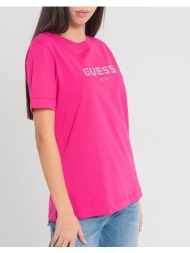 guess eleanora ss t-shirt μπλουζα γυναικειο v4ri10k8hm4-g60v pink