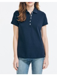 nautica μπλουζα polo κμ s/s solid ss polo 3nc93k000-4vn navyblue