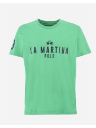 la martina μπλουζα t-shirt κμ man t-shir s/s jersey 3lmymr322-03123 green