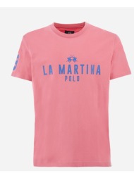 la martina μπλουζα t-shirt κμ man t-shir s/s jersey 3lmymr322-05141 pink