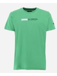 la martina μπλουζα t-shirt κμ man s/s t-shirt jersey 3lmymr314-03123 green
