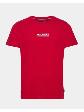 tommy hilfiger small hilfiger tee mw0mw34387-xlg red
