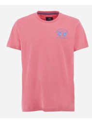 la martina μπλουζα t-shirt κμ man s/s t-shirt jersey 3lmymr009-05141 pink