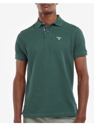barbour barbour tartan pique polo μπλουζα polo mml0012-brgn89 green