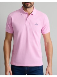 navy&green polo μπλουζακι-custom fit 24ge.300.7-pink mist pink