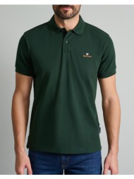 navy&green polo μπλουζακι-custom fit 24ge.300.7-deepest green mediumforestgreen