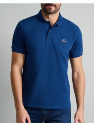 navy&green polo μπλουζακι-custom fit 24ge.300.7-atlantic blue blue