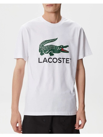 lacoste μπλουζα κμ tee-shirt ss 3th1285-001 white