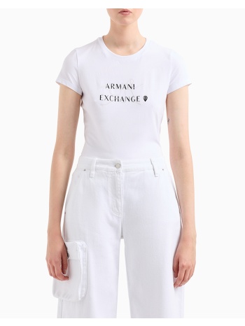armani exchange t-shirt 3dyt18yjetz-1000 white