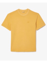 lacoste μπλουζα κμ tee-shirt ss 3th8312-ivx mustard