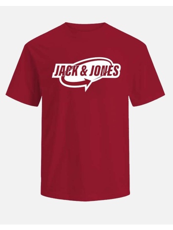 jack&jones jcoarrow tee ss jnr 12255118-chili pepper red