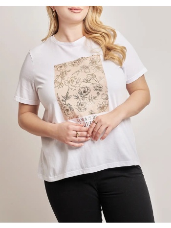 parabita t-shirt μακώ με στάμπα 012410105598-ασπρο white