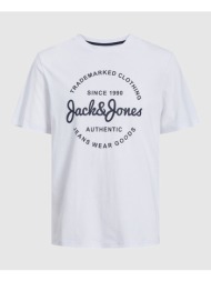 jack&jones jjforest tee ss crew neck jnr 12249723-whiteaw1 solid body white