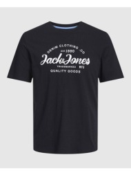 jack&jones jjforest tee ss crew neck jnr 12249723-blackaw2 solid body black