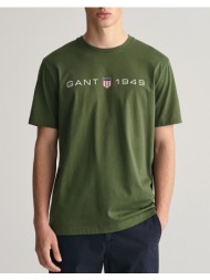 gant μπλουζα κμ printed graphic ss t-shirt 3g2003242-313 green
