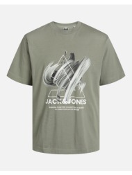 jack&jones jcotint tee ss crew neck jnr 12258174-agave greenloose olive