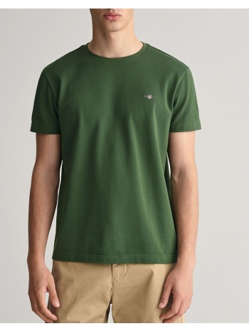 gant μπλουζα κμ slim pique ss t-shirt 3g2013033-313 green σε προσφορά