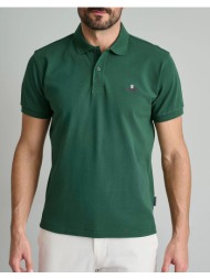 navy&green polo μπλουζακι-custom fit 24ge.300.7-pine green greensnake
