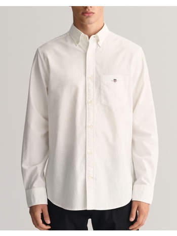 gant πουκαμισο μμ reg oxford shirt 3g3000200-110 white